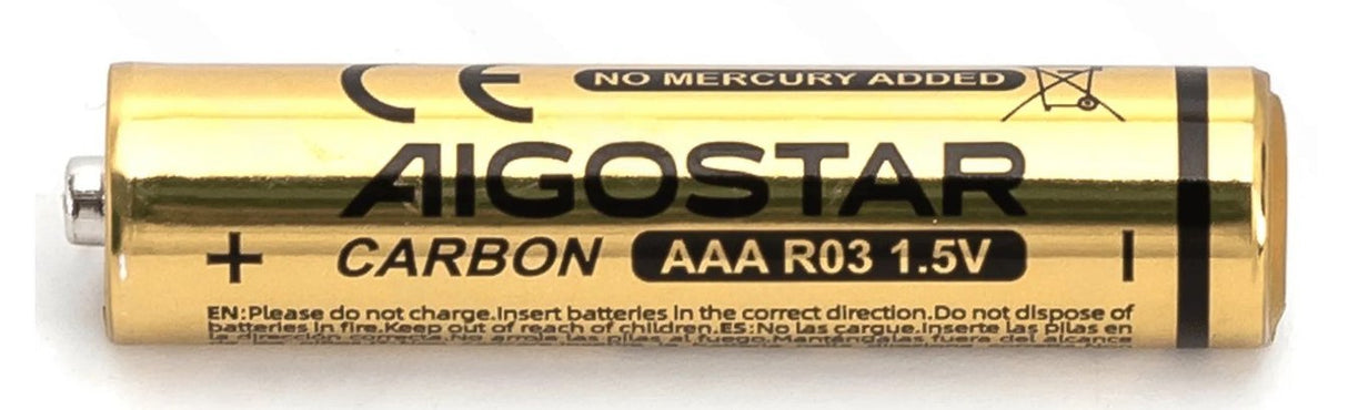 Pila De Carbono-Zinc R03 (Aaa) 1.5v 12 Uds Aigostar 12 Uds./ R03, Aaa/ 1.5v