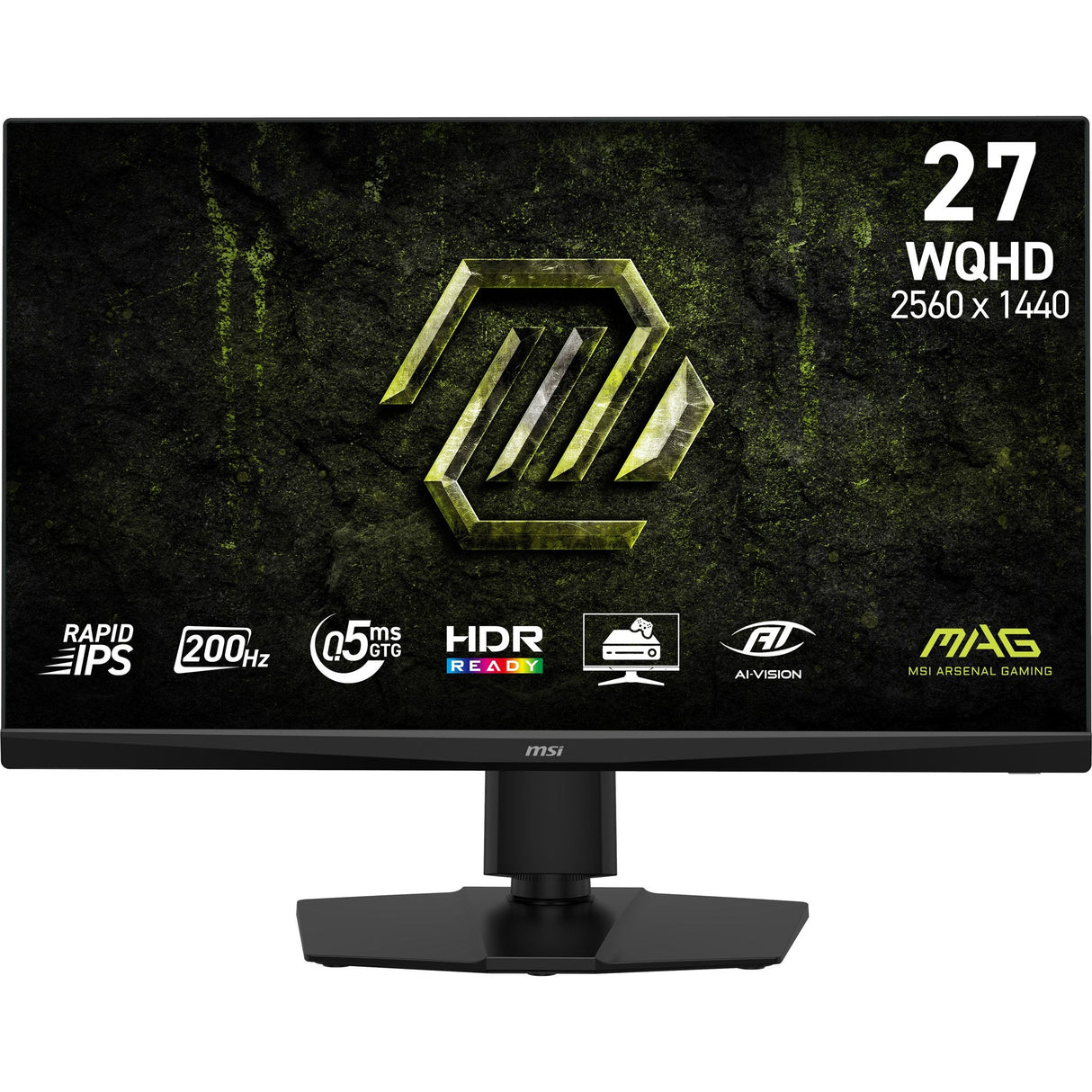 Monitor Msi  (27") 2560 X 1440 Pixel Msi 9s6-3cf7ca-001 16:9 Wide Quad Hd Rapid Ips 0,5 Ms 200 Hz Displayport Hdmi Pivot Height Vesa