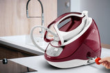 Estación De Planchado A Vapor Tefal Gv9220 2600 W Durilium Airglide Autoclean Suela Burdeos, Blanco