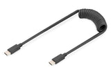 Digitus Cable De Espiral Usb-C->Usb-C  1m Usb-C->Usb-C Negro