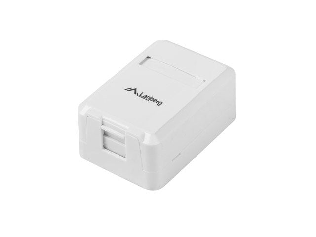 Roseta De Pared Lanberg Ok1-0001-W 1 Puerto Keystone 19.2*14.9mm Enrutamiento Cables 180º Blanco