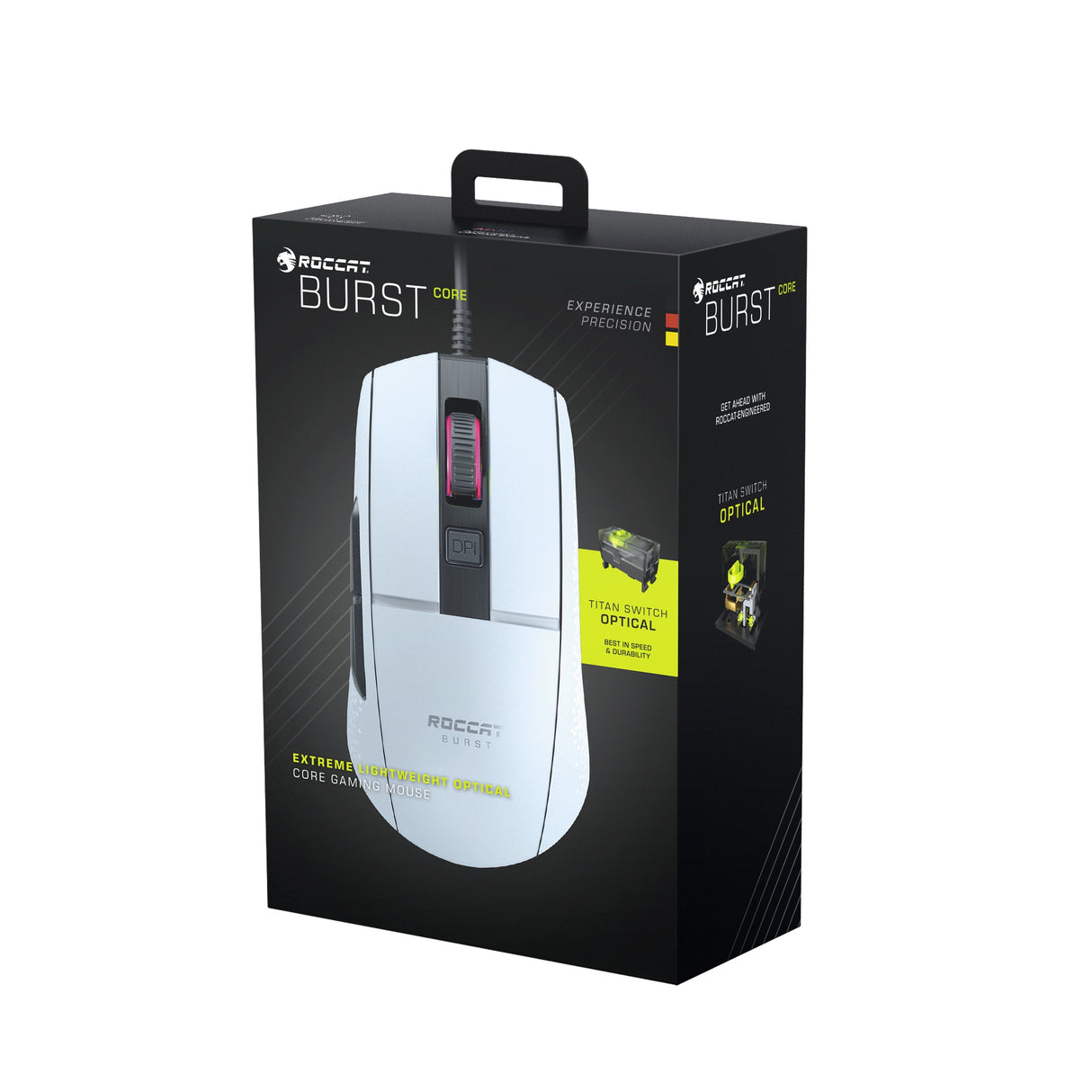 Raton Para Juegos Roccat Burst Core Blanco Rgb