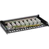 Patch Panel Inline Cat.6a 0.5u 8 Puertos, Montaje En Mesa/Pared, Negro Ral9005