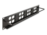 Delock 88195 Patchpanel Tipo-D De 19" Con 4 Placas Tipo-D De 86 X 86 Mm Y 4 Puertos 2u Negras