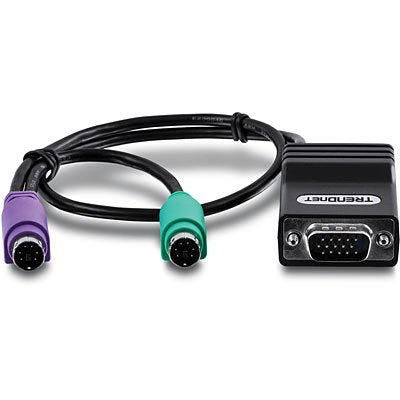 Trendnet Tk-Cat5p Adaptador De Cable 2x Ps/2 M Vga M, Rj-45 F Negro