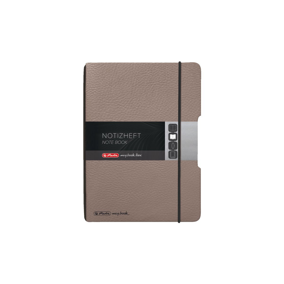 Cuaderno Herlitz Flex A6 40 Hojas Aspecto Cuero Fsc Mix Taupe