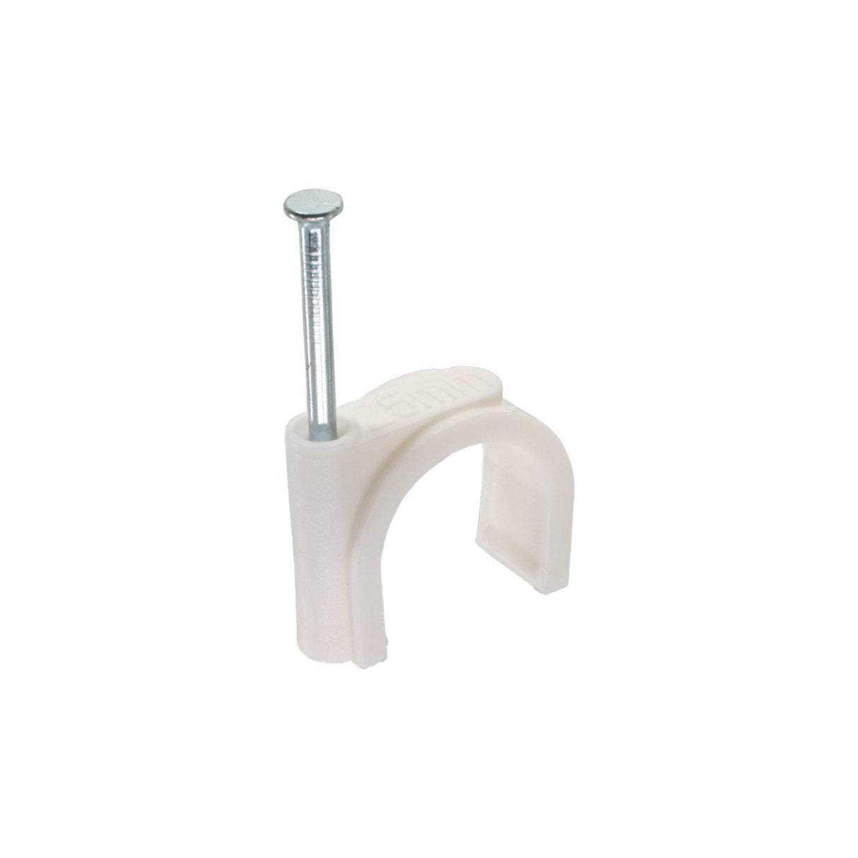 Inline 50 Uds. Pack Pinza Cable Redondo 20mm Blanco