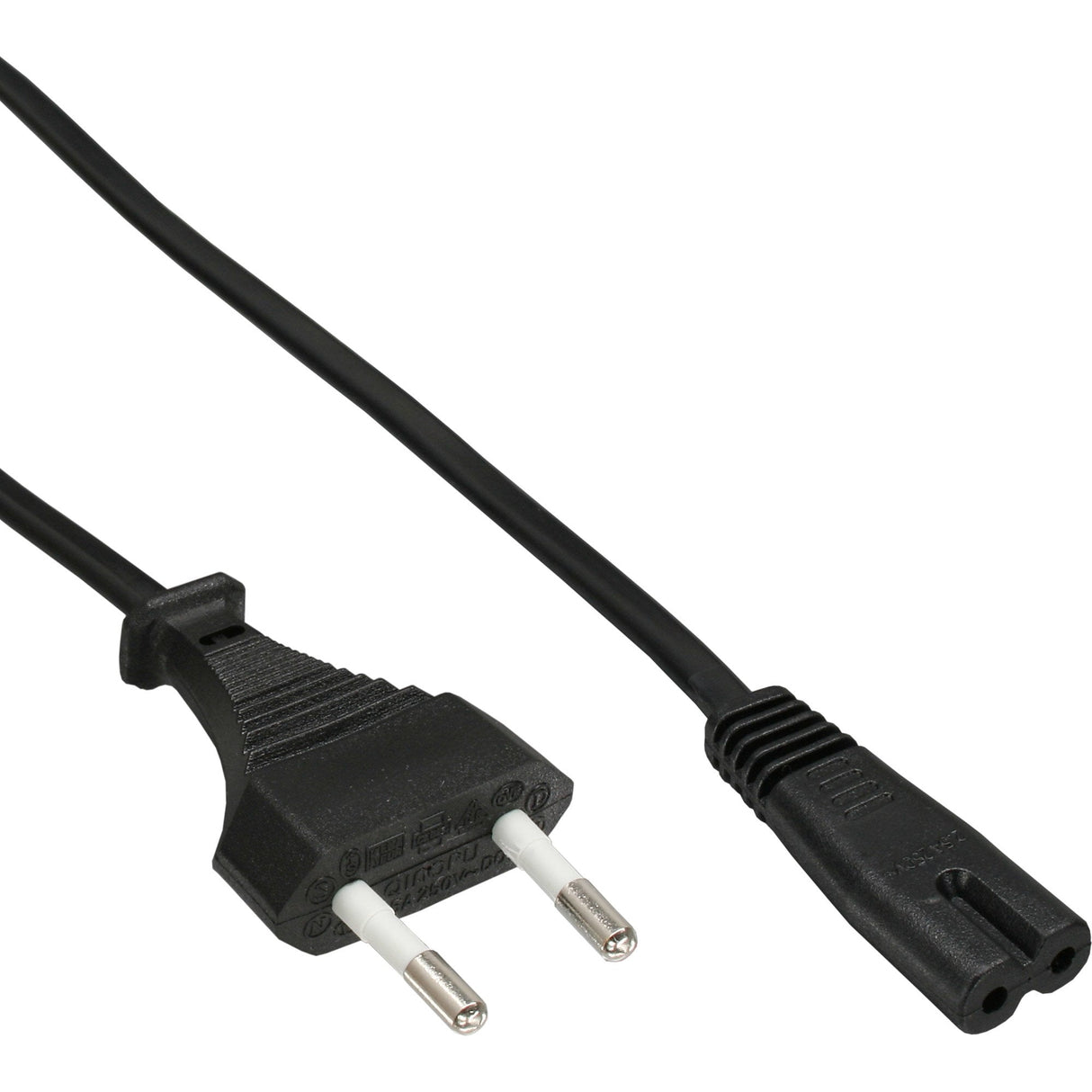 Enchufe Inline Suiza Cee7/16 A Cable De Alimentación Euro8 C7, Negro, 1,8 M