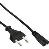 Enchufe Inline Suiza Cee7/16 A Cable De Alimentación Euro8 C7, Negro, 1,8 M