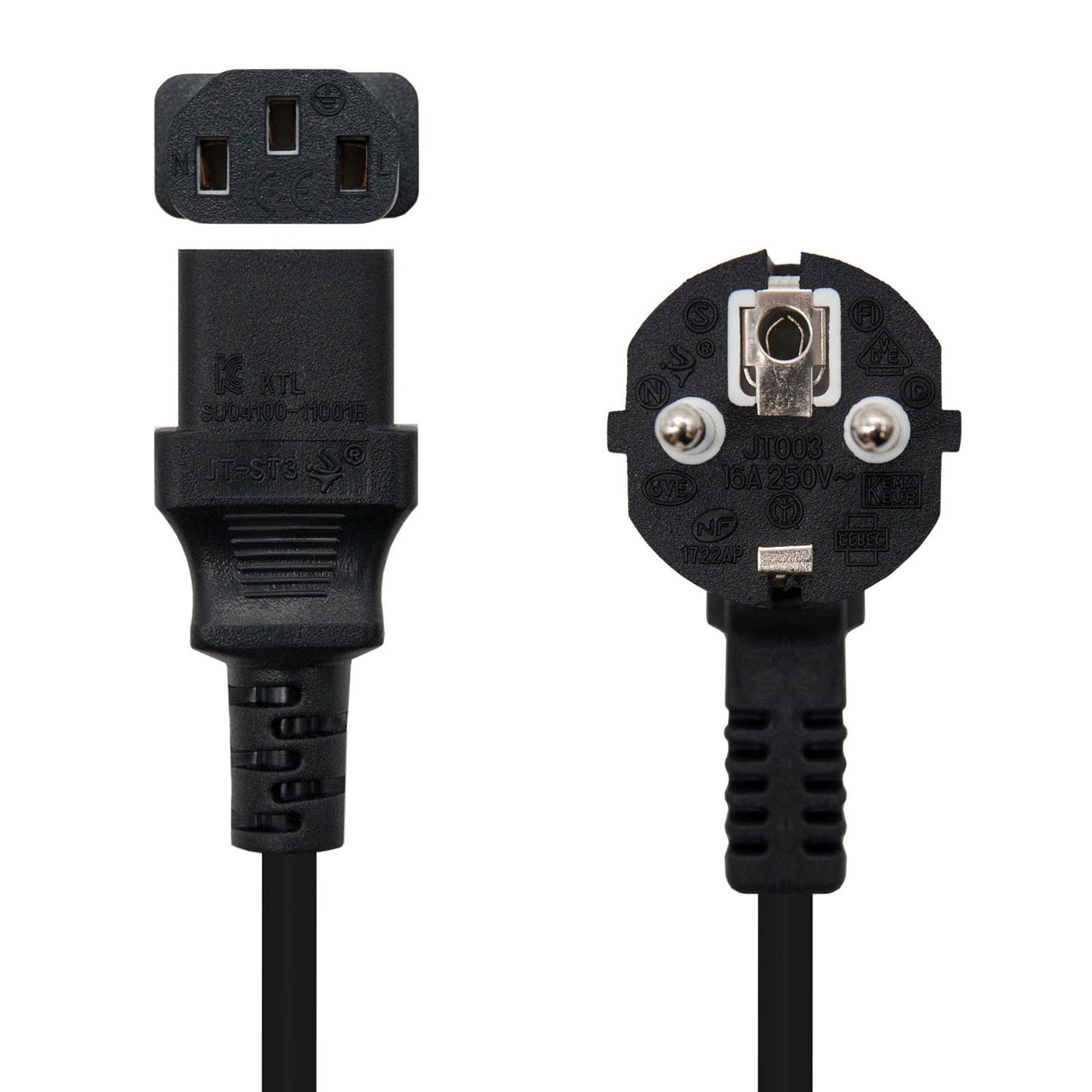 EAN 8433281006805 - Nanocable 10.22.0103 cable de transmisión Negro 3 m C13 acoplador CEE7/7 imagen 2
