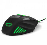 Raton Esperanza Egm201g Mx201 Wolf - Cableado 7d Gaming Optical Mouse Usb - Verde