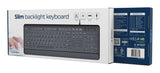 Gembird Slim Wired Backlight Keyboard Negro Us Layout