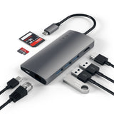 Satechi Multi-Port Adapter V2 Dock St. Usb 3.2 Gen 1 (3.1 Gen 1) Type-C Gris