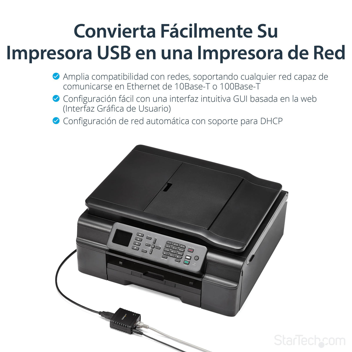 EAN 0065030855174 - StarTech.com PM1115U2 servidor de impresión LAN Ethernet Negro imagen 6