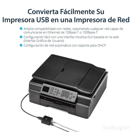 EAN 0065030855174 - StarTech.com PM1115U2 servidor de impresión LAN Ethernet Negro imagen 6