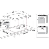EAN 8003437808586 - Whirlpool AKM 268/IX Acero inoxidable Integrado Encimera de gas 4 zona(s) imagen 2
