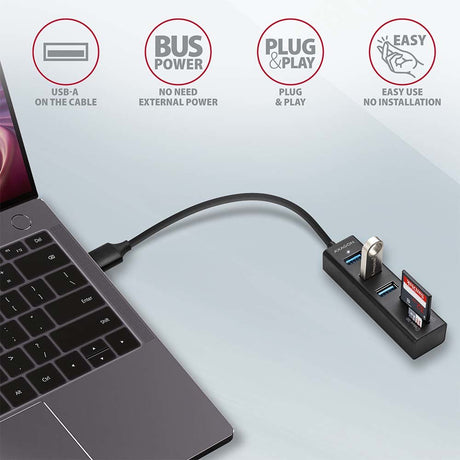 EAN 8595247905581 - Axagon HMA-CR3A base para portátil y replicador de puertos Alámbrico USB 3.2 Gen 1 (3.1 Gen 1) Type-A Neg imagen 4