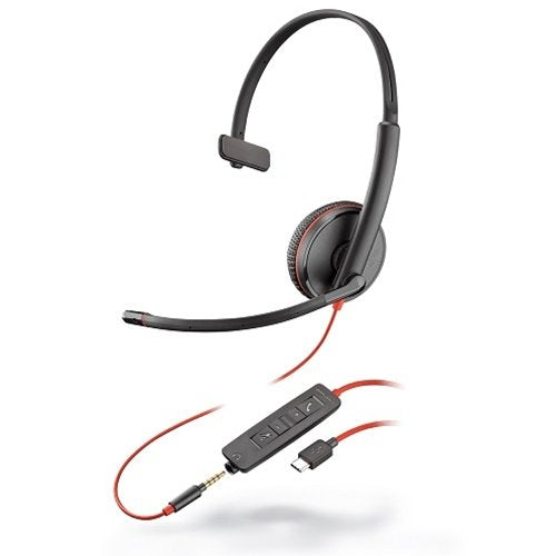 Poly Blackwire 3215 Auriculares Alámbrico Diadema Llamadas/Música Usb Tipo C Negro