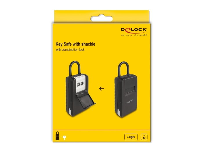 Caja Fuerte Delock 20933  Para Llaves Con Arco Para Guardar Llaves Con Cerradura De Combinación