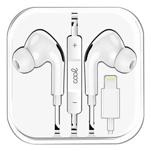 Cool Auriculares Blancos Stereo Con Micro Iphone - Goma In-Ear (Lightning Bluetooth)