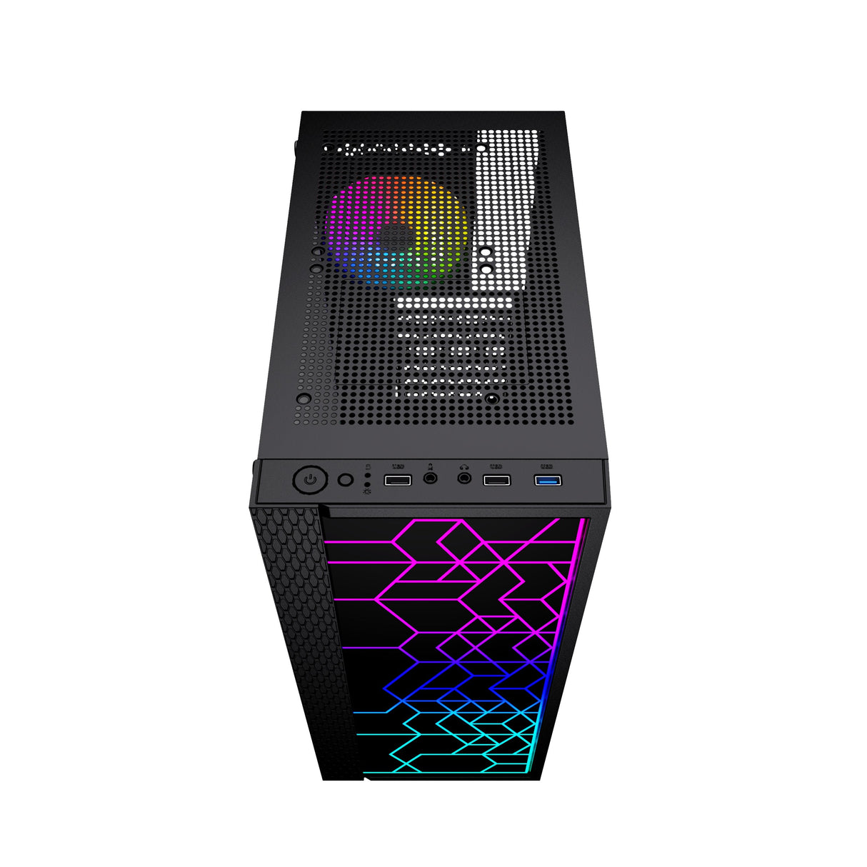 Caja Pc Gembird Fornax 2500 Atx - Argb Backlight Black