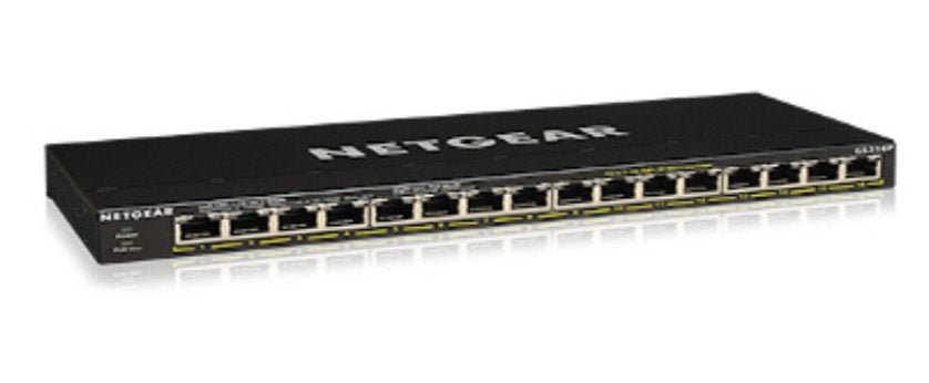 Netgear Gs316p Switch No Administrado Gigabit Ethernet (10/100/1000) Negro Energía Sobre Ethernet (Poe)