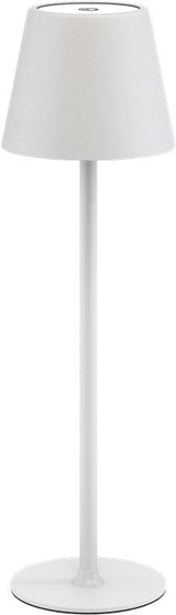 Lámpara De Mesa Led Inalámbrica, Tamaño M, 37 Cm, Blanca 
Con Control Táctil, 170 Lm, Luz Blanca Cálida (3000 K) Regulable