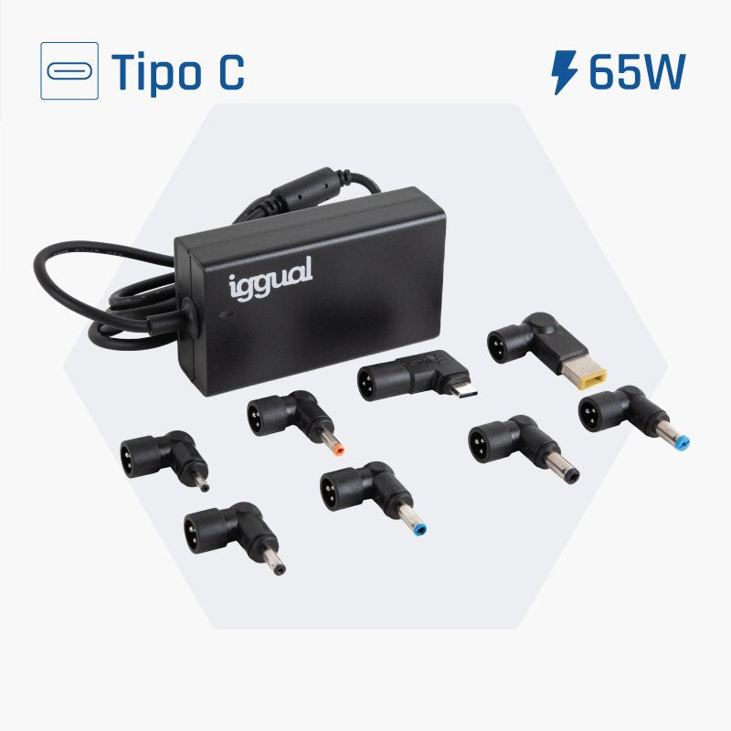 Iggual Cargador Universal Automático Cua-C-8t-65w