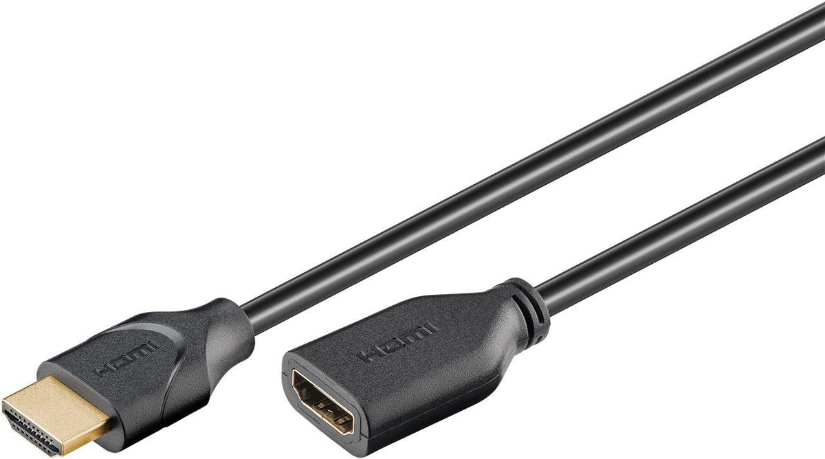 Cable Extension 1,50m Hdmi A Macho > Hdmi A Hembra Negro 4k/60hz Version 2.0