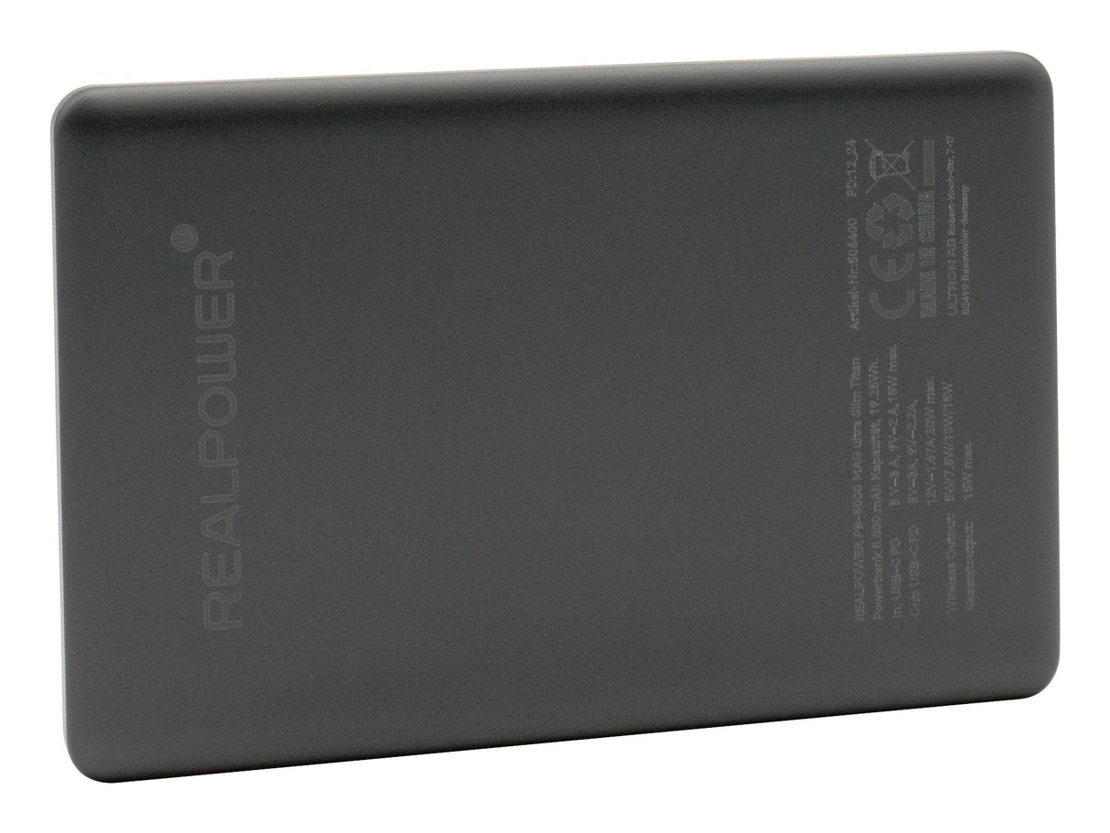 Realpower Pb-5000 Mag Ultra Slim,5000mah,Magsafe,Titan
