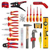 Kit De Herramientas De Knipex "Robust26 Move" Elektro, 22 Partes, Conjunto De Herramientas En Negro, Con Rango De Herramientas Para Electricistas 00 21 33 E