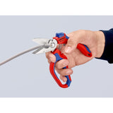 Tijeras Eléctricas Con Ángulo De Knipex 95 05 20 Sb Rojo/Azul