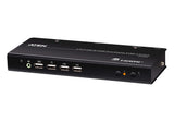Conmutador Kvm  2 Puertos Hdmi 4k Usb 2.0 Para Dos Pantallas  Aten-Aten-742h