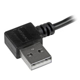 Startech Cable Usb 2.0 A Micro Usb Con Conectores Acodados Negro Usb2aub2ra1m