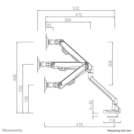 EAN 8717371448608 - Neomounts FPMA-D750SILVER2 soporte para monitor 81,3 cm (32") Escritorio Plata imagen 9