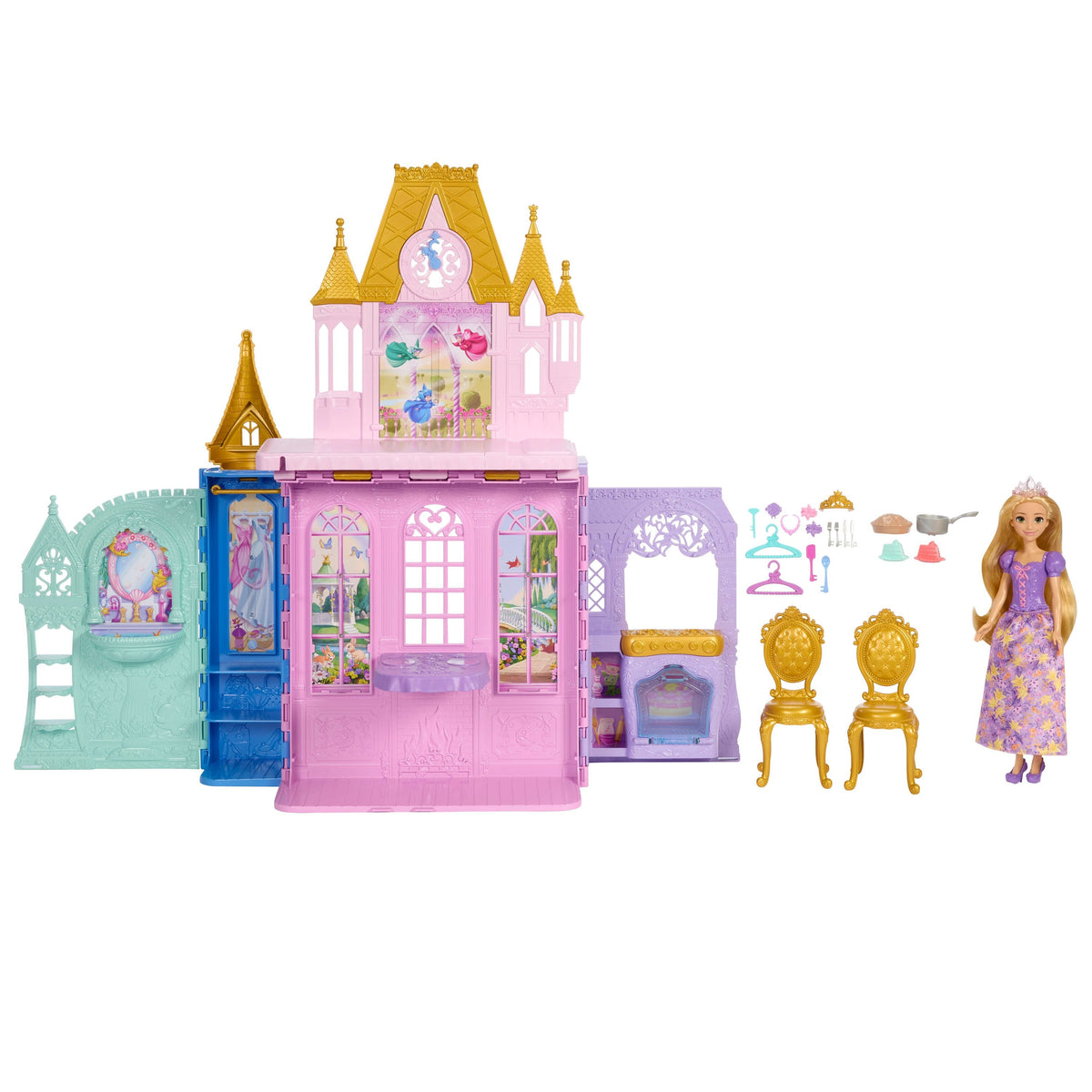 Muñeca Rapunzel Y Castillo Princesas Disney