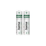 Hama Pack De 2 Pilas Recargables Aaa - Nimh - Voltaje 1.2v - 1000mah - Blanco