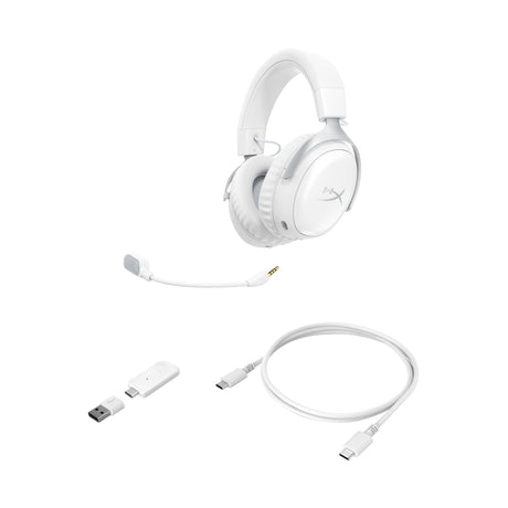 EAN 0198701814566 - HyperX Cloud III S Wireless White Gaming Headset Inalámbrico Diadema Juego Bluetooth Blanco imagen 9