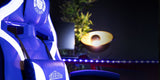 Silla Gamer Konix Mha Gran Comodidad Y Ergonomia Inclinacion Hasta 15º Color Azul Y Blanco Kon Chair Mha