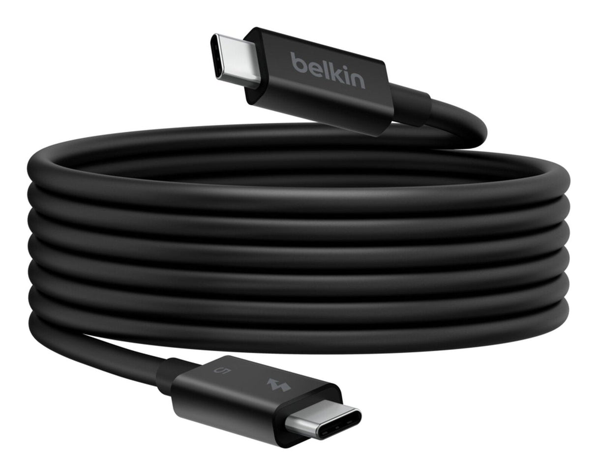 Cable Usb-C A Usb-C Belkin Inz005hq1mbk Thunderbolt 5 240w 8k 1m Color Negro