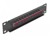Delock 10 Lwl Patchpanel 12 Port Sc Simplex Violett 1 He Schwarz