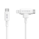 Hyperjuice Cable Lightning 24 Pin Usb-C Macho A 24 Pin Usb-C Lightning Macho 1.5 M Blanco