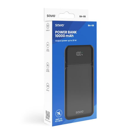 EAN 5901986049364 - Savio BA-08 batería externa Polímero de litio 1000 mAh Negro imagen 3
