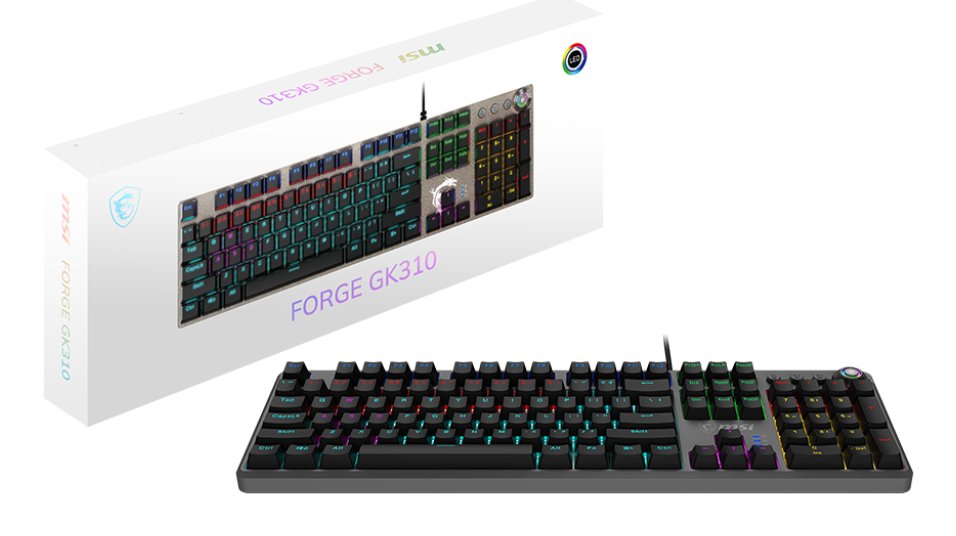 Msi Forge Gk310 Red De Gaming Keyboard Os1-8za8013-000 Retail