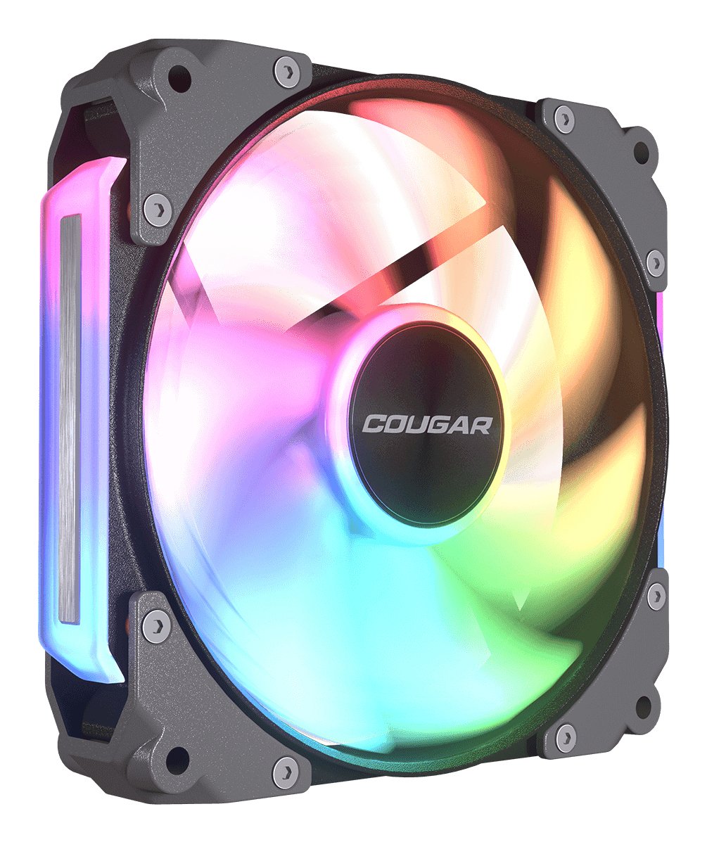 Ventilador Pc Cougar  Apolar 120 Argb, Reverse Blade,Negro