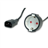 Value Netzcable, C14 Auf Cee7 3, Max. 10a (2300w), Nur Fr Verwendung An Usv, Schwarz, 0,3 M