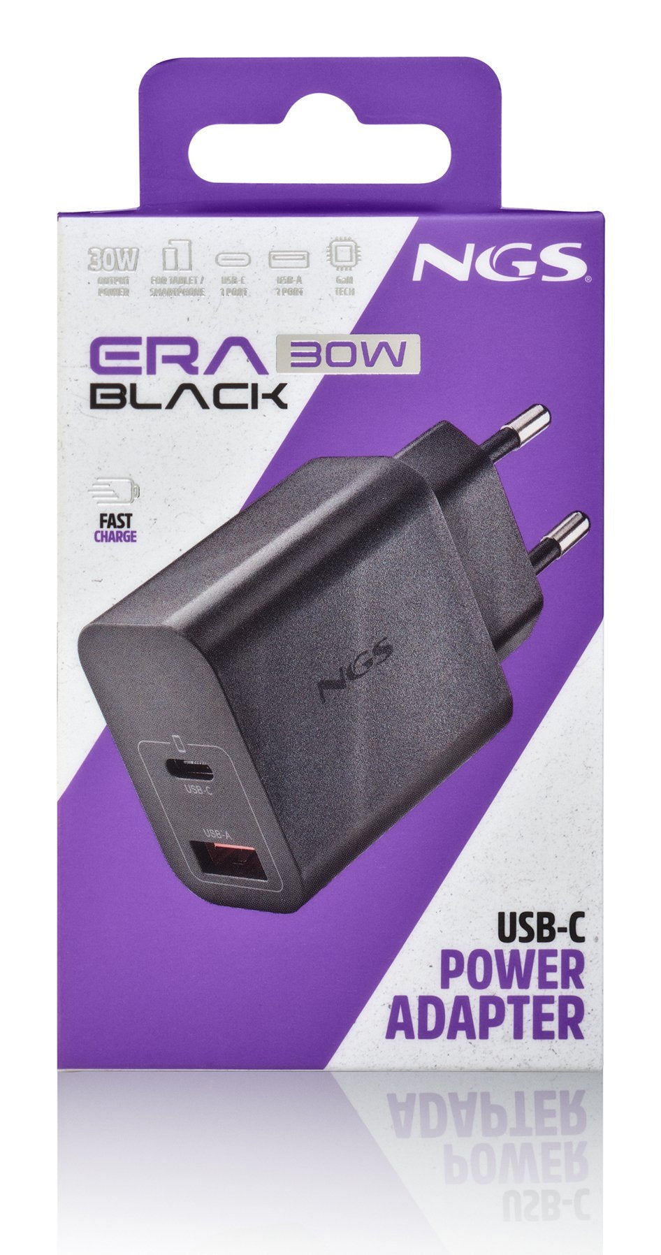 Cargador De Pared Gan Ngs Era 30w 1xusb Tipo-C 1xusb 30w