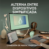 Teclado Logitech Pebble Keys 2 K380s Rf Wireless + Bluetooth Qwerty  Blanco Español