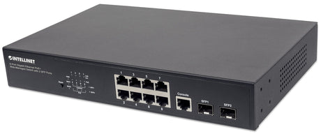 EAN 0766623561167 - Intellinet 561167 switch Gestionado Gigabit Ethernet (10/100/1000) Energía sobre Ethernet (PoE) Negro imagen 1