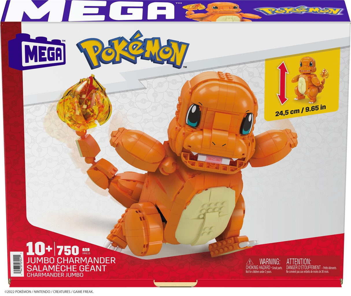 Figura Mattel Mega Construx Pokemon Jumbo Charmander 730 Pcs